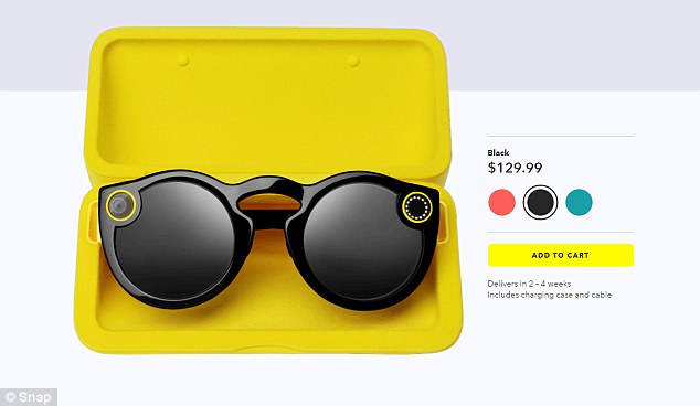 Snapchat智能眼镜可在线购买 售价129美元